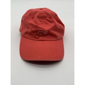 Vineyard Vines Hat One Size Adjustable Red Preppy Logo Sling Back